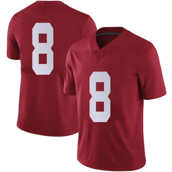 Alabama Crimson Tide Men's John Metchie III #8 No Name Crimson NCAA Nike Authentic Stitched College Football Jersey JH16D30FB